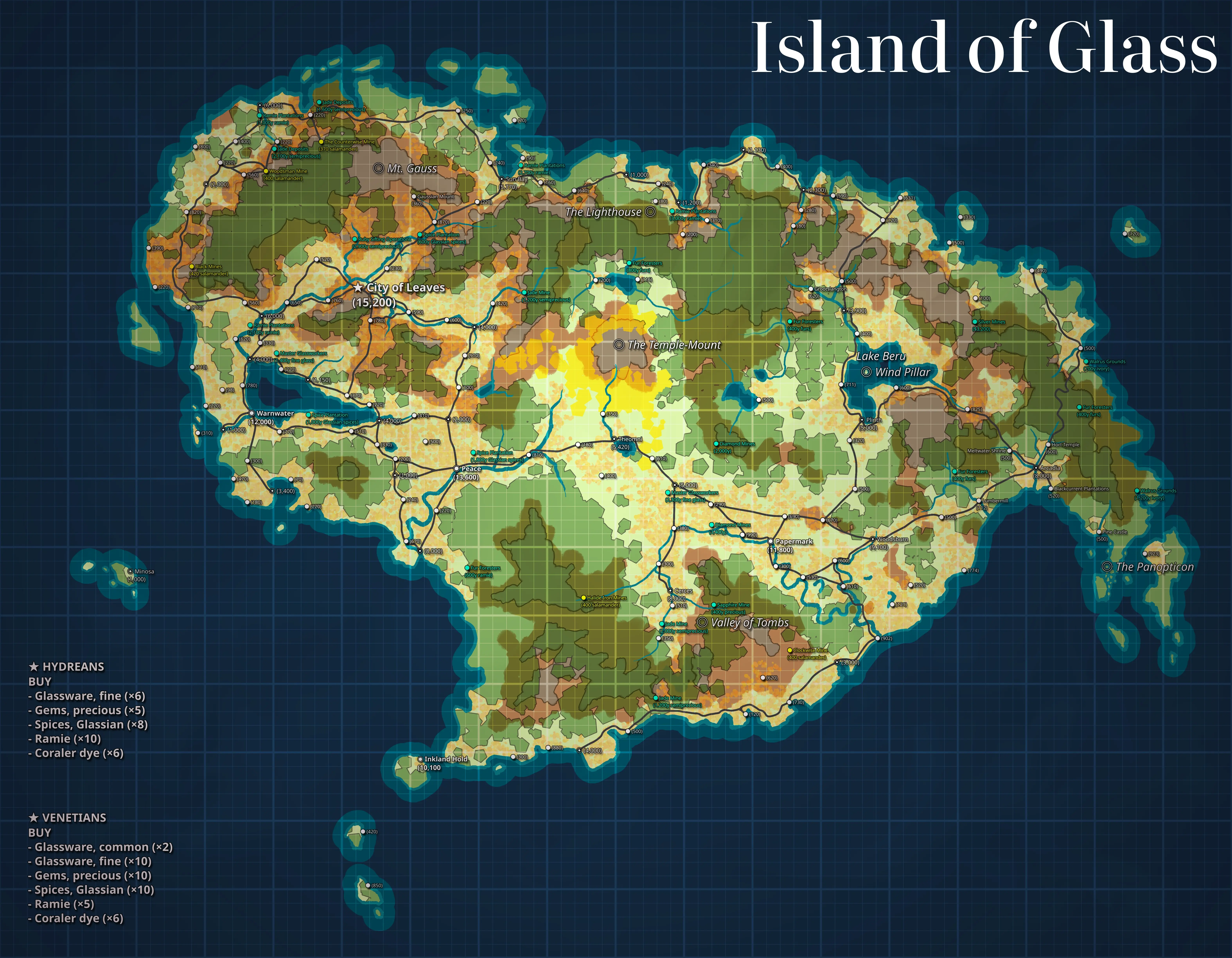 Map of the Island of Glass